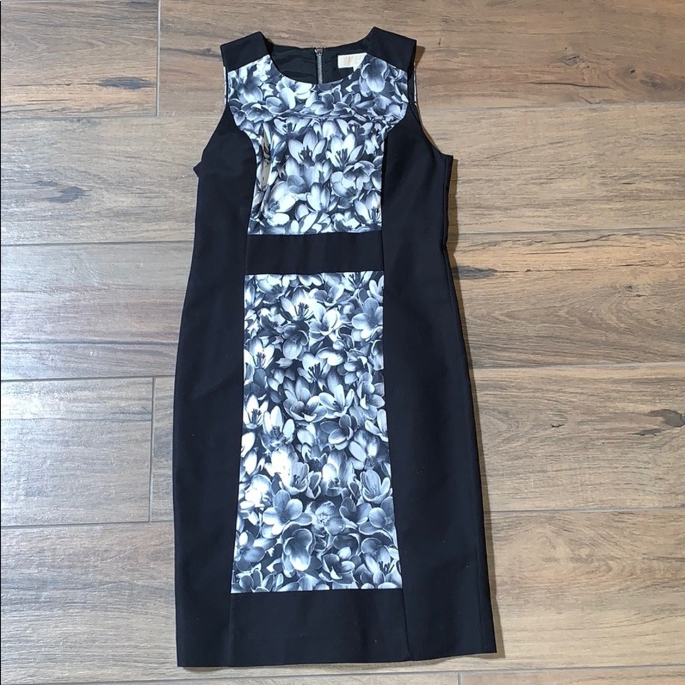 Michael Kors Black/Gray Floral Dress